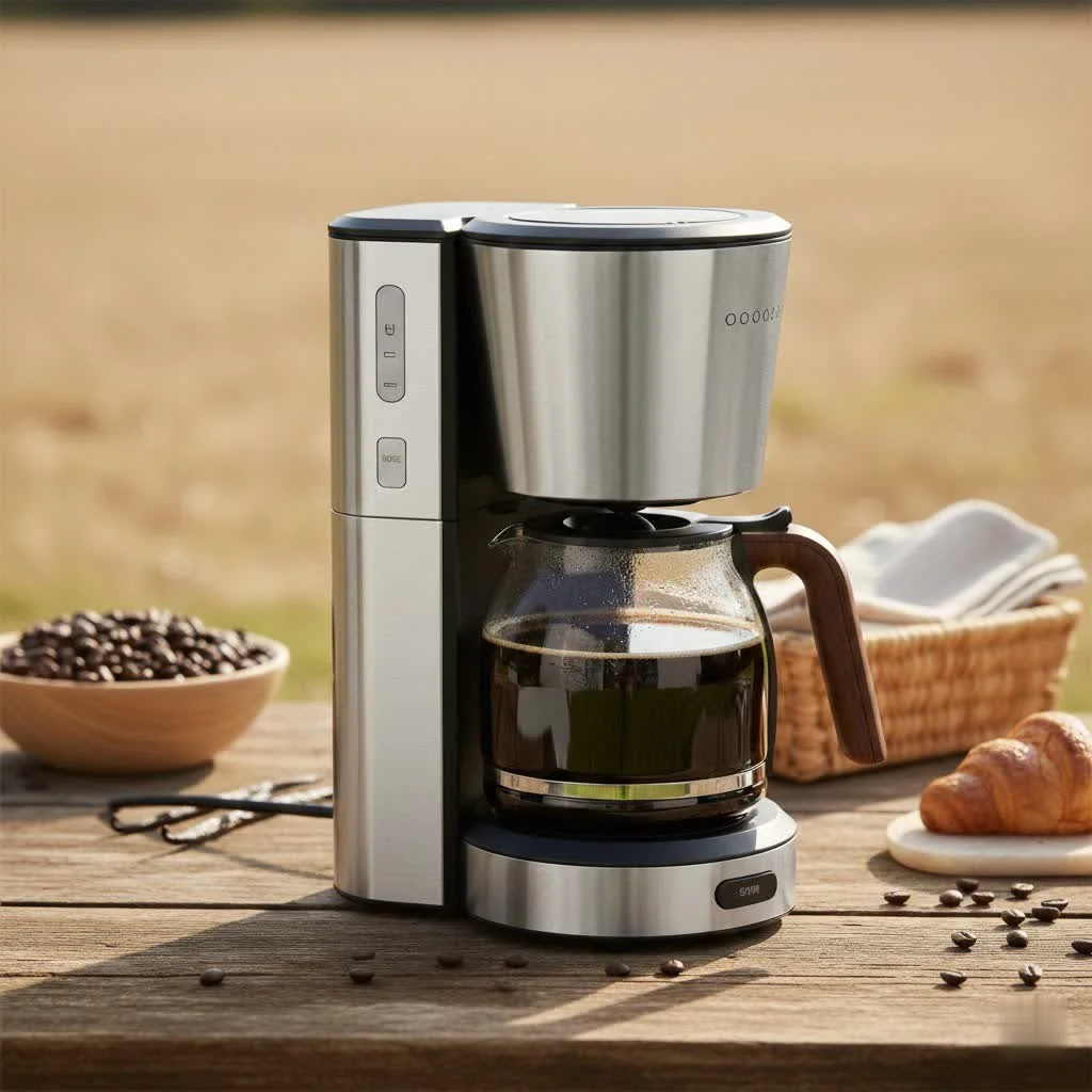 Hamilton Beach coffee maker brewing a fresh cup