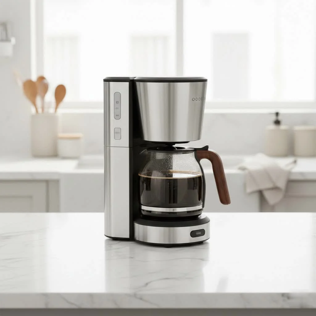Bella coffee maker brewing a fresh cup