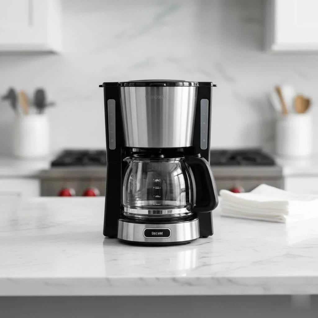 Keurig coffee maker brewing a fresh cup